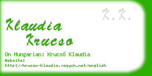 klaudia krucso business card