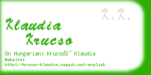 klaudia krucso business card
